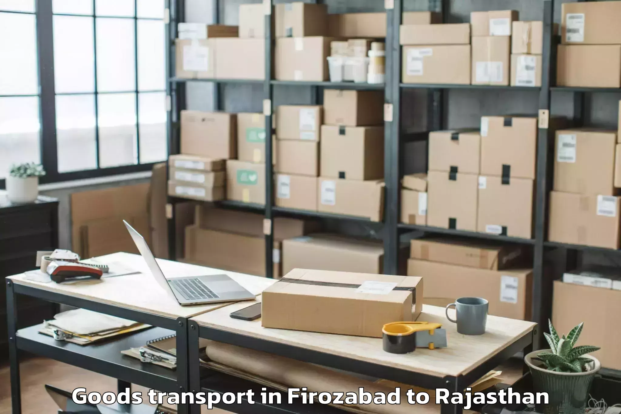 Book Firozabad to Pipalda Goods Transport